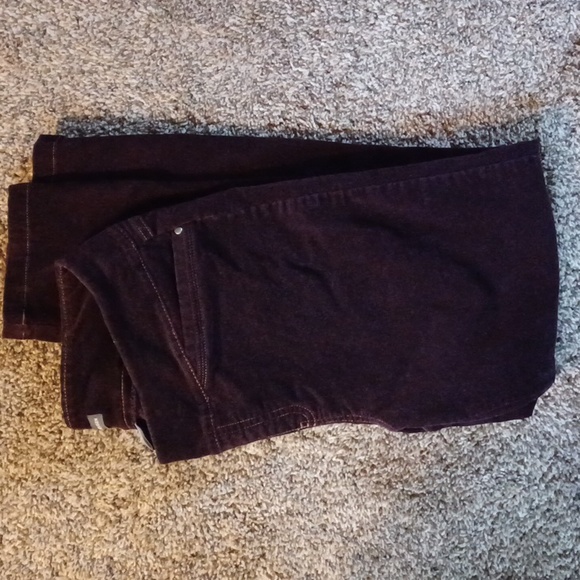 Van Heusen Corduroy Pants~Size 10~Dark Plum Color~Stretch - Picture 6 of 7